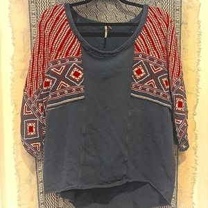 Free People Tribal Print Shirt